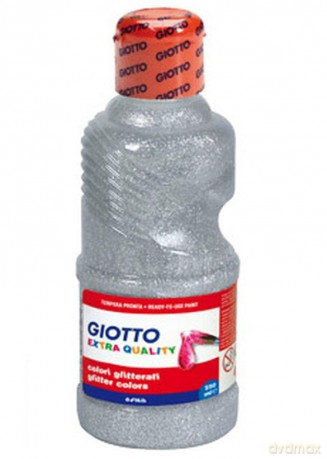 Farba brokatowa Giotto Glitter 250 ml. Srebrna