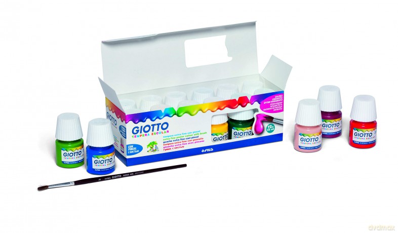 Farby 12 kolorów 25 ml Tempera Escolar