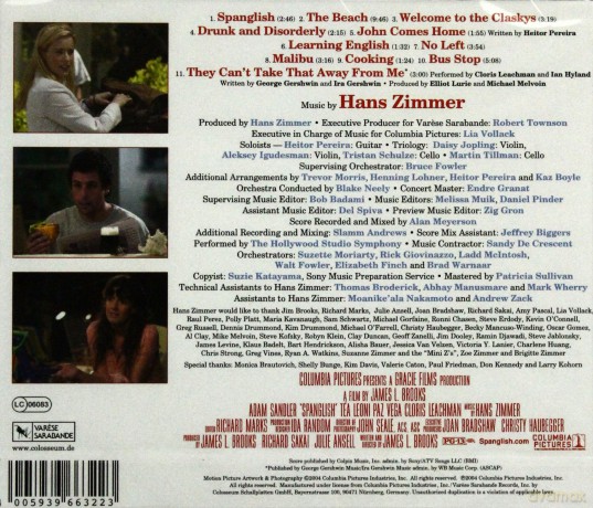 Spanglish soundtrack (Trudne Słówka) (Hans Zimmer) [CD]