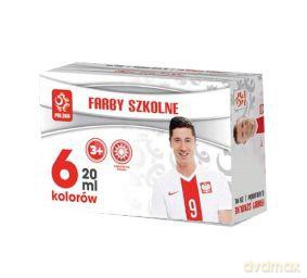 Farby plakatowe 6 kolorów 20 ml PZPN