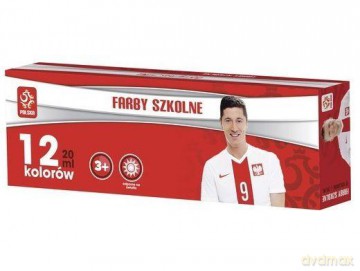Farby szkolne 12 kolorów PZPN
