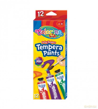 Farby Tempera 12 kolorów Colorino