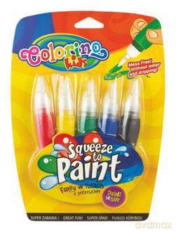 Farby w tubach z pędzelkiem 5 kolorów Colorino