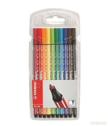 Flamaster 10 kolorów Pen 68 etui