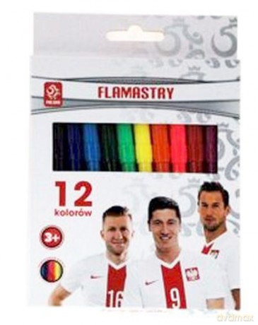 Flamastry 12 kolorów PZPN