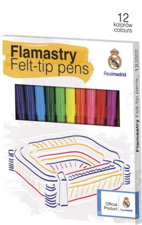 Flamastry 12 kolorów Real Madryt