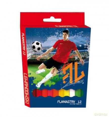 Flamastry 12 kolorów Robert Lewandowski