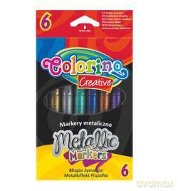 Flamastry 6 kolorów metalizowane