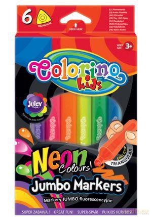 Flamastry Jumbo trójkątne Neon 6 kolorów