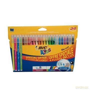 Flamastry Kid Couleur 20 kolorów + 3 kolory fluorescencyjne