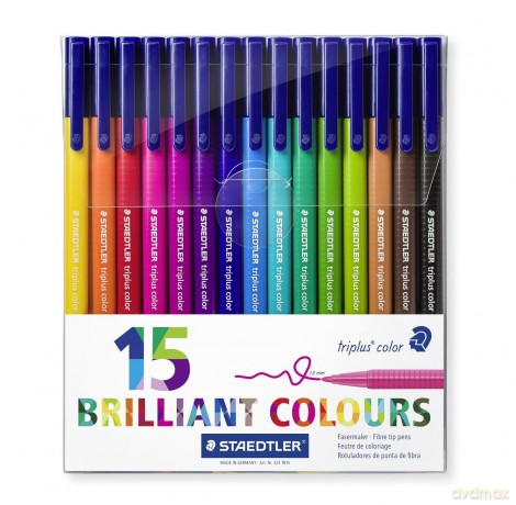 Flamastry Triplus Color 15 kolorów