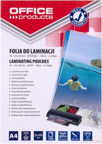 Folia do laminowania A4 błyszcząca transparentna