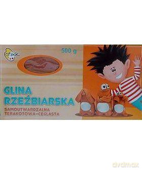 Glina rzeźbiarska samoutwardzalna terakotowa-ceglasta