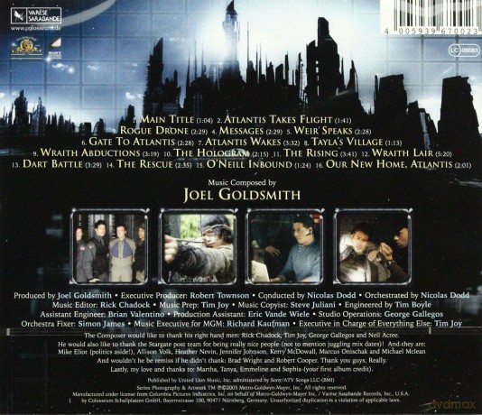 Stargate Atlantis soundtrack (Gwiezdne Wrota: Atlantyda) (Joel Goldsmith) [CD]