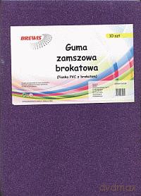 Guma zamszowa brokat A4 10 kolorów