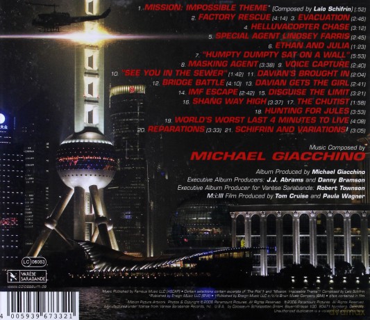 Mission: Impossible 3 soundtrack (Michael Giacchino) [CD]