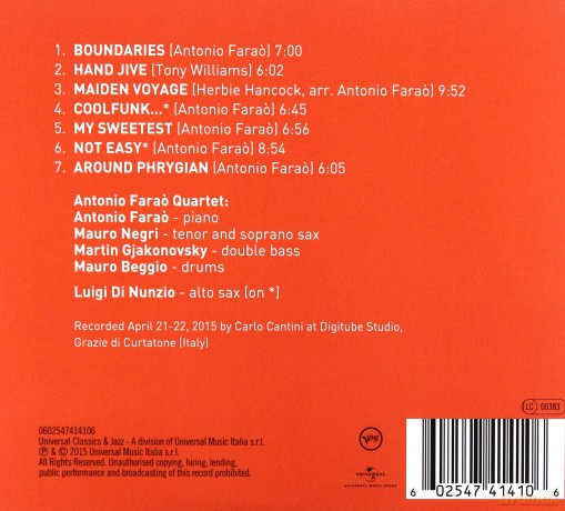 Antonio Farao: Boundaries [CD]