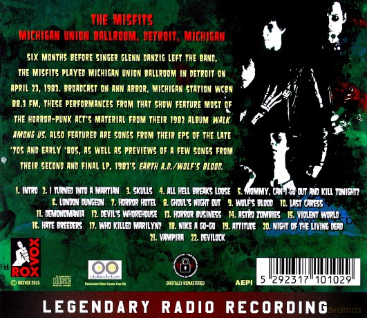 Misfits: Ghouls Night Out - Live [CD]