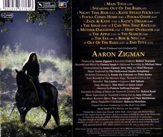 Flicka soundtrack (Aaron Zigman) [CD]