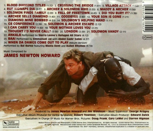 Blood Diamond soundtrack (Krwawy Diament) (James Newton Howard) [CD]