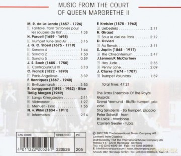 Brass Ensemble Of The Royal Guards: Music At The Court Of Queen Margrethe II [CD]