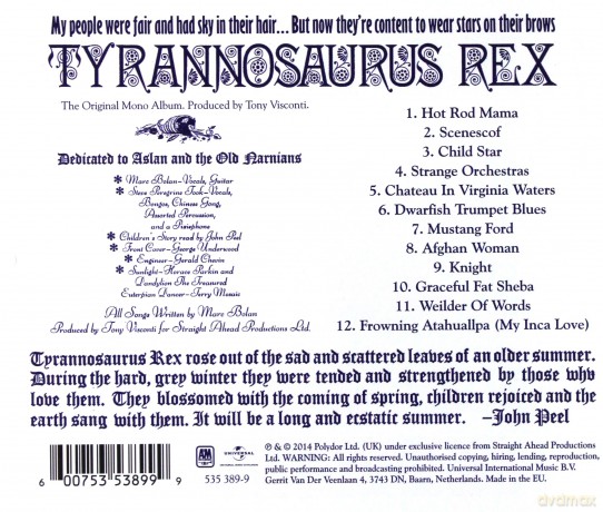 Tyrannosaurus Rex: My People Were Fair And Had Sky In Their Hair [CD]