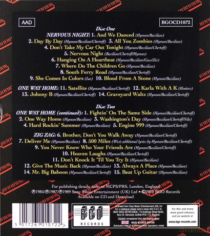 Hooters: Nervous Night/One Way Home/Zig Zag [2CD]