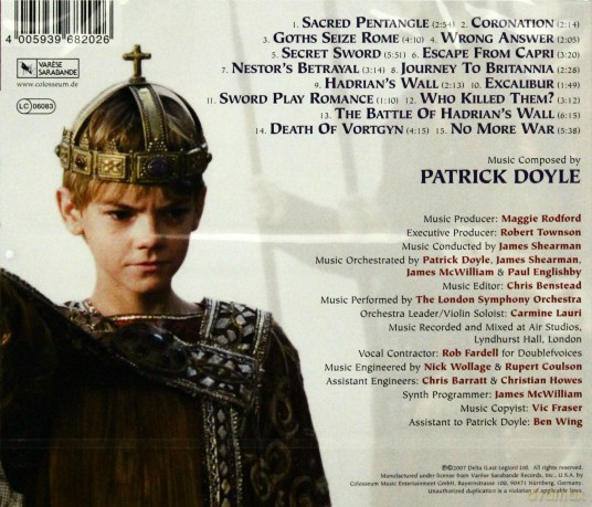 Last Legion soundtrack (Ostatni Legion) (Patrick Doyle) [CD]
