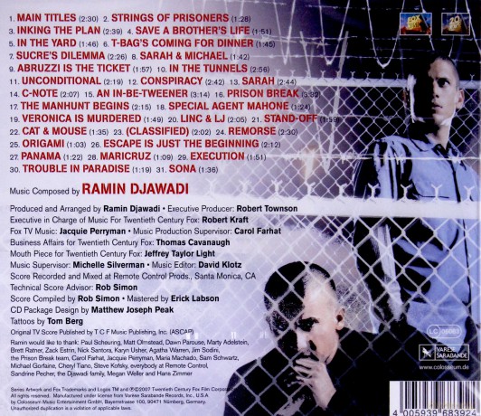 Prison Break soundtrack (Skazany Na Śmierć) (Ramin Djawadi) [CD]