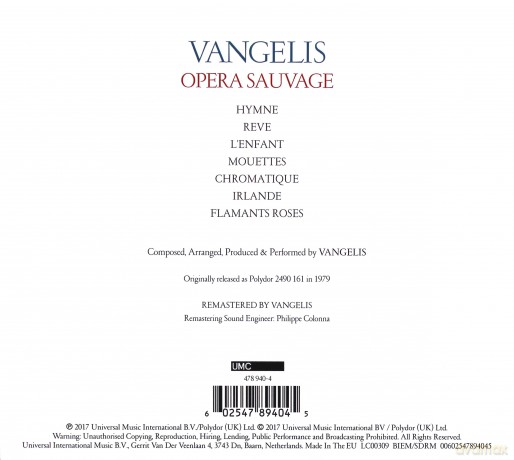 Vangelis: Opera Sauvage [CD]