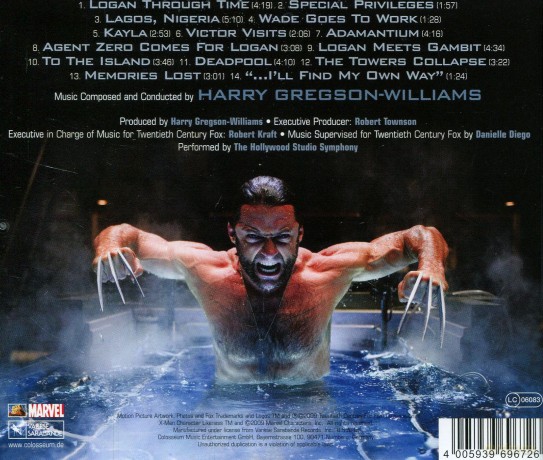 X-Men Origins Wolverine soundtrack (X-Men Geneza) (Harry Gregson-Williams) [CD]