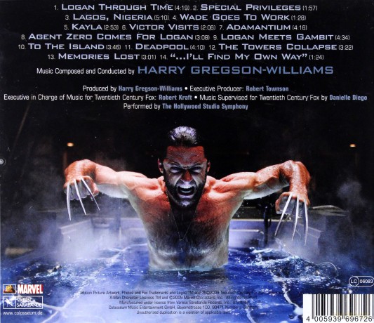 X-Men Origins Wolverine soundtrack (X-Men Geneza) (Harry Gregson-Williams) [CD]
