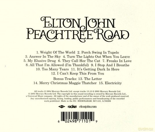 Elton John: Peachtree Road [CD]