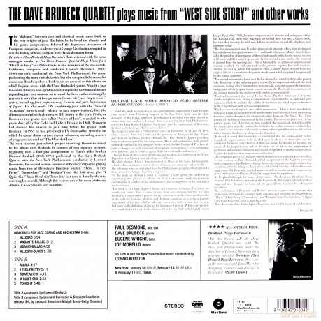 Dave Brubeck Quartet: Plays Music From West Side Story And Other Works [Winyl]