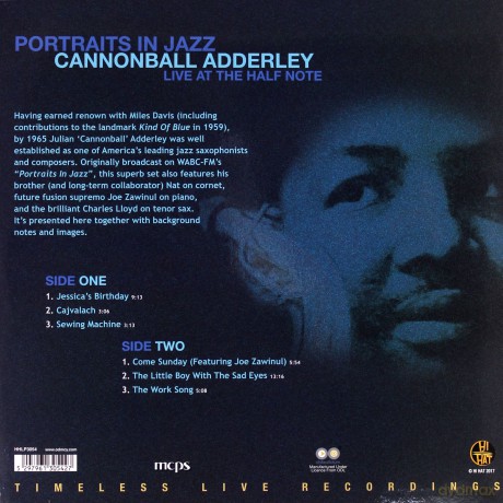 Cannonball Adderley: Portraits In Jazz - Live At The Half Note [Winyl]