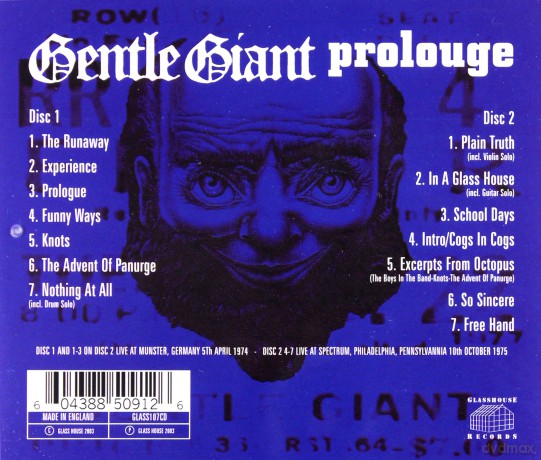 Gentle Giant: Prologue [2CD]