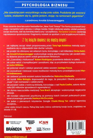 Narzędzia tytanów. Taktyki, zwyczaje i nawyki milionerów, ikon popkultury i ludzi wybitnych - Timothy Ferriss [KSIĄŻKA]