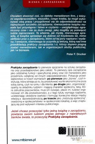 Praktyka zarządzania. Najsłynniejsza książka o zarządzaniu - Peter F. Drucker [KSIĄŻKA]