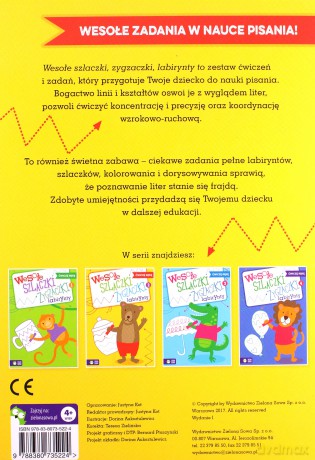 Wesołe szlaczki zygzaczki labirynty 2. Ćwiczę rękę [KSIĄŻKA]