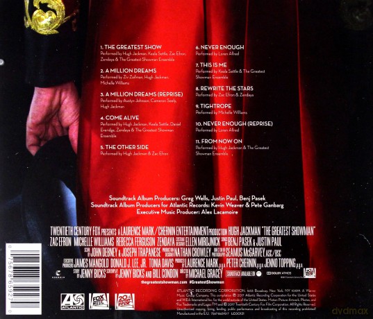 The Greatest Showman soundtrack (Król rozrywki) [CD]