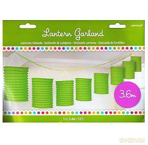 Girlanda z lampionami 3,6 m zielona