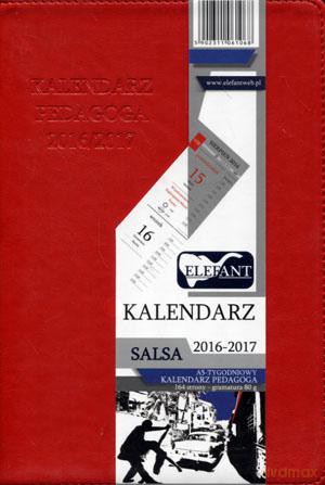 Kalendarz Pedagoga Salsa A5 czerwony tygodniowy [KALENDARZ]