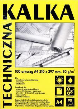 Kalka techniczna A4 100 arkuszy