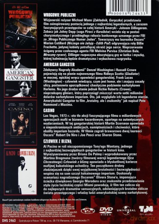 Ultimate Gangster Kolekcja: Wrogowie publiczni / American Gangster / Człowiek z blizną / Kasyno (Casino) BOX [4DVD] 
