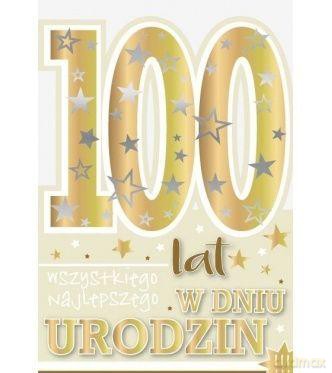 Karnet Kukartka urodziny 100 lat