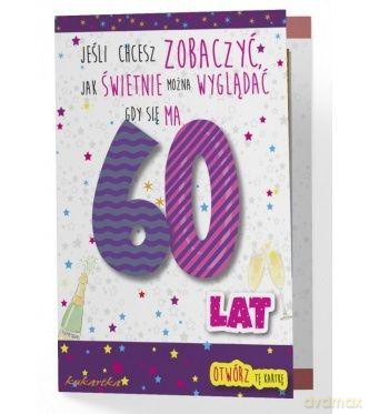 Karnet Kukartka urodziny 60