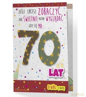 Karnet Kukartka urodziny 70