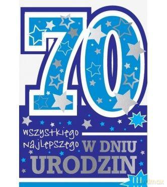 Karnet Kukartka urodziny 70