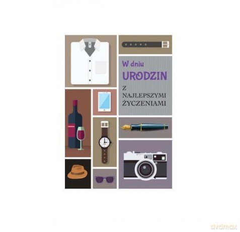 Karnet W dniu urodzin męski