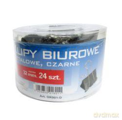 Klipy biurowe 32 mm czarne